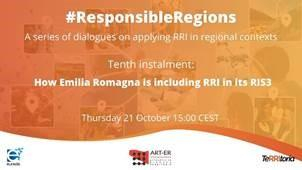 Webinar – #Odgovorne regije - Kako regija Emilia Romagna uključuje odgovorno istraživanje i inovacije (RRI) u svoje strategije pametne specijalizacije za istraživanje i inovacije (RIS3)